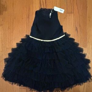 Janie and Jack Black Ruffle Dress